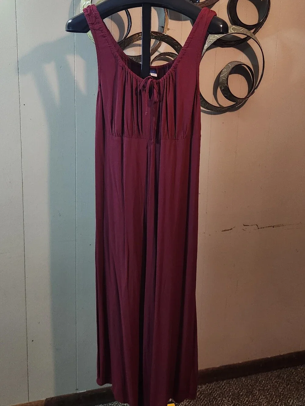 burgundy dress old navy Old Navy, burgundy off the shoulder ruched